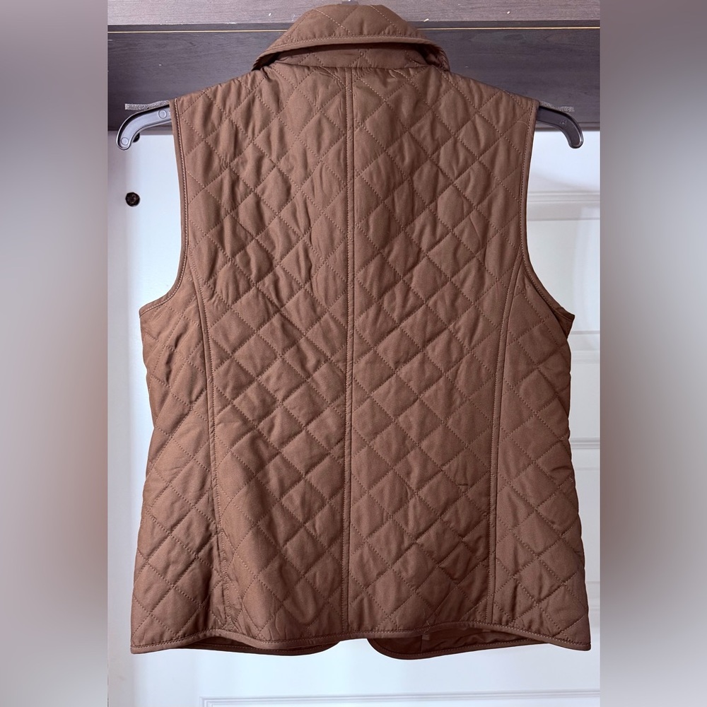 Talbots Chocolate Brown Quilted Vest women’s size XS - Picture 4 of 4